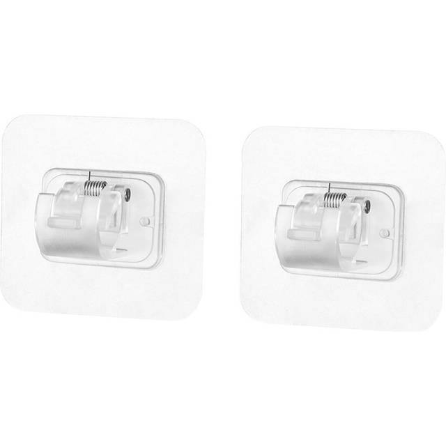 INF Selvklebende Holder For Gardinstang 2-Pakning Gjennomsiktig