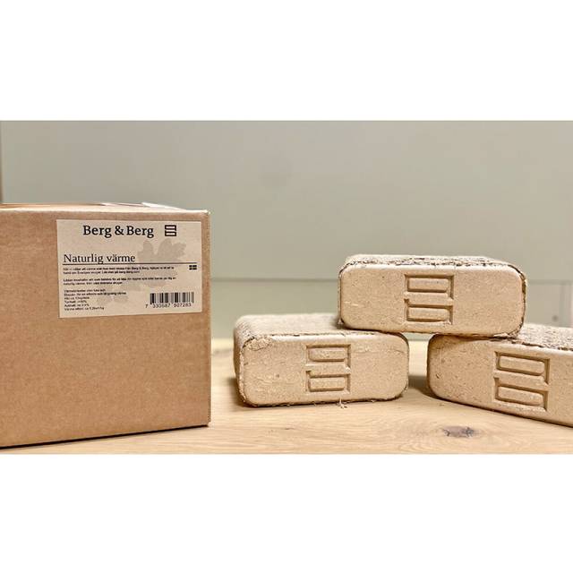 Berg & Berg Vedbriketter Løvtre 10Kg Vedbrikett Pall