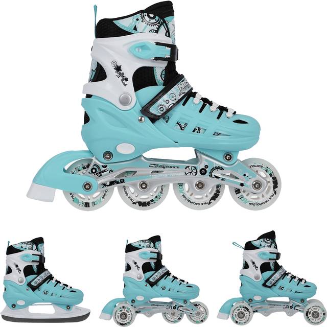 Nils Extreme Inline Skøyter NH10905 4in1 Mint Størrelse 35-38