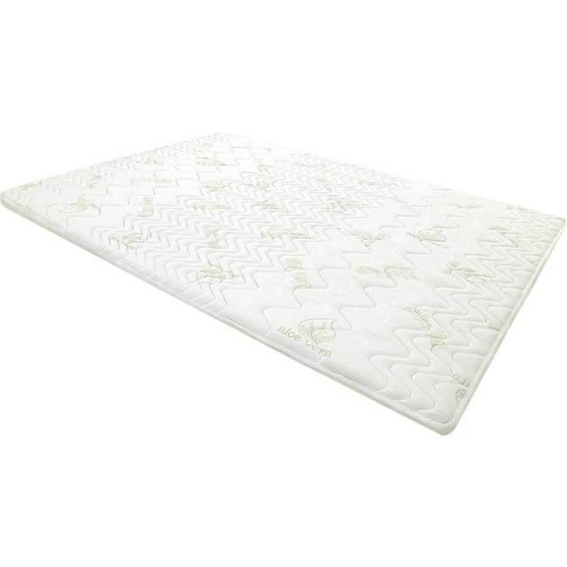 Vente-unique ANTASSE Overmadrass 180 x 200 cm med viskoelastisk skum Madrassbeskytter Hvit (200x180cm)
