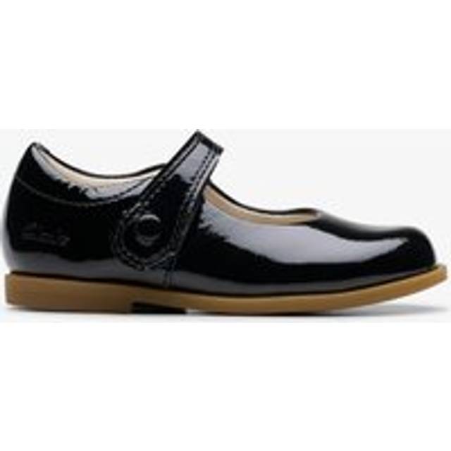 Clarks Baby Girls Patent Drew Tap Mary Jane Shoes - Black