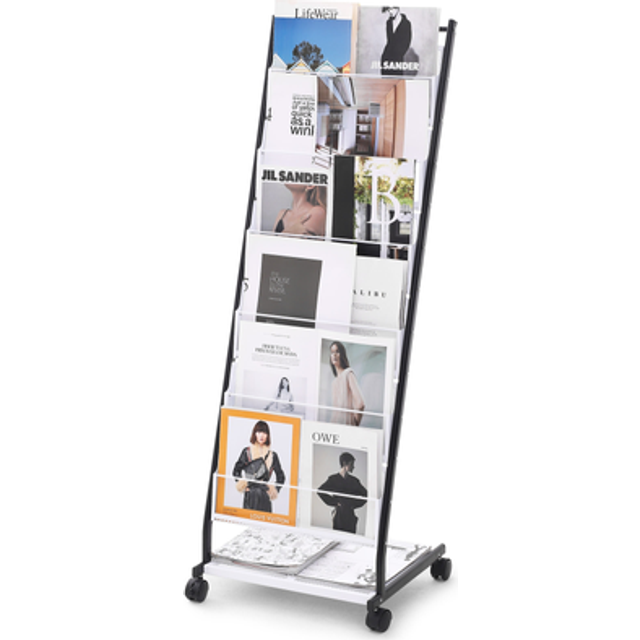 VEVOR Brosjyrestativ 6-Etasjes Magasin Litteraturutstillingsstativ Avisstativ