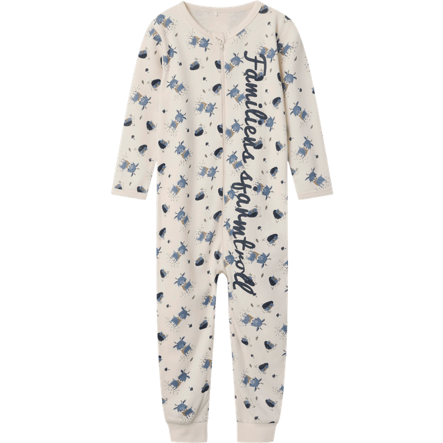Name It Vaha Long Sleeve Nightsuit Zip Pysjamas Sjarmtroll - Blå