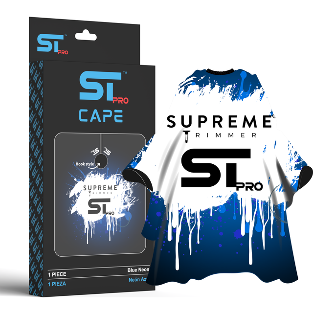 Supreme Trimmer ST Premium Barber Cape Blue Neon
