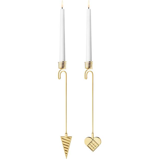 Georg Jensen Heart and Cone Set 2025 Gold Juletrelysholder 2st