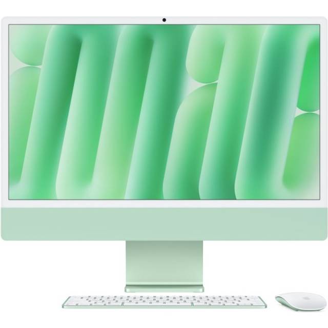Apple iMac, 24-inch, M4 Chip, 10-core CPU, 10-core GPU, 16GB Unified Memory, 256GB SSD Storage Standard Glass Green