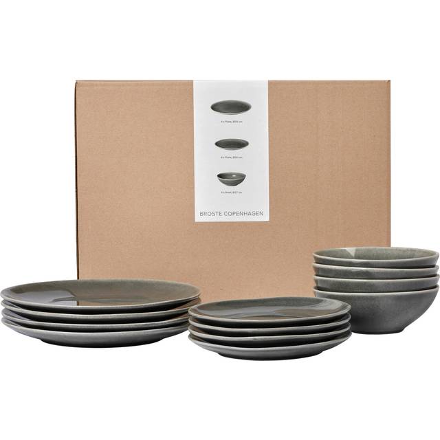 Broste Copenhagen Nordic Rain Servisset 12 Deler Servise