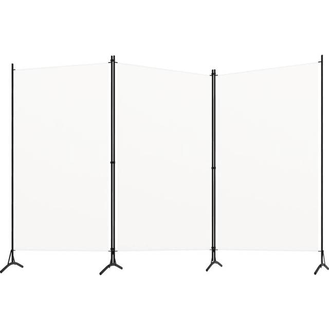 vidaXL 3 Panels White Romavdeler 260x180cm 3st