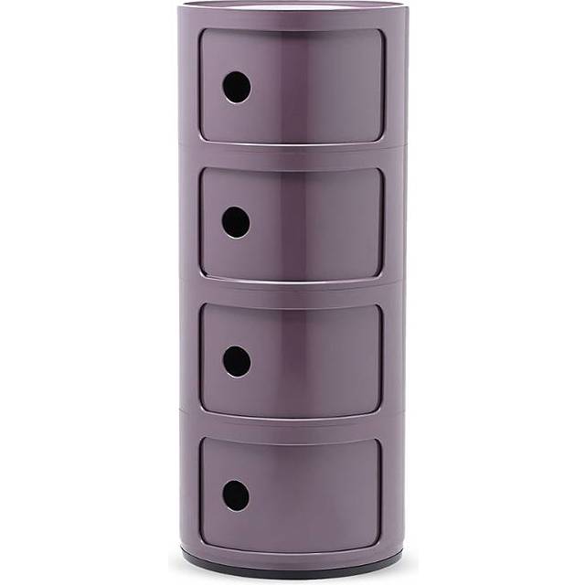 Kartell Componibili 4 Skap Fiolett Classic Oppbevaring Blank Oppbevaringsskap 32x77cm