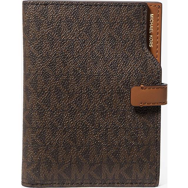 Michael Kors Signature Logo Passport Wallet - Brown