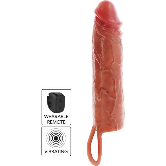 Toy Joy Hydrated Skin Penis Silicone Sleeve Vibrating 20 cm