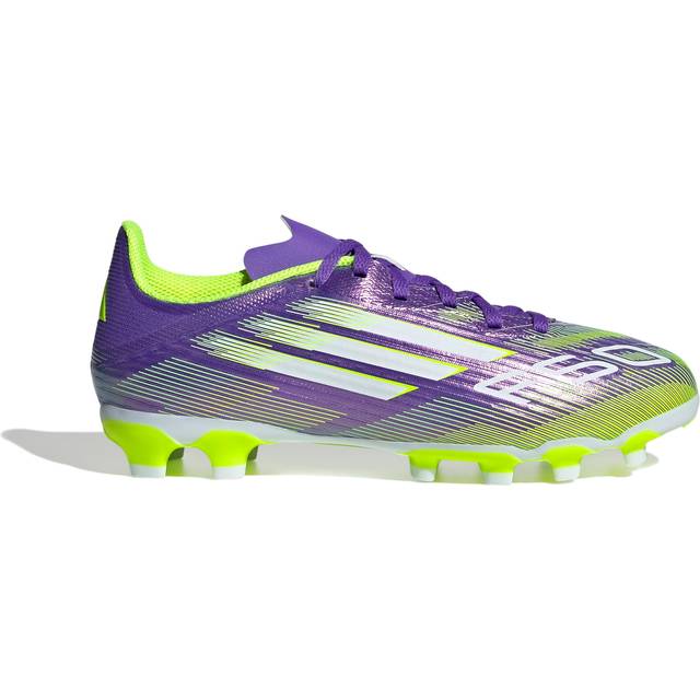 adidas F50 League MG Kids Football Shoes - Purple Rush/Cloud White