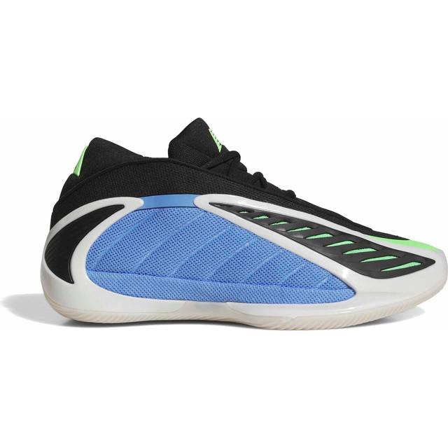 adidas Anthony Edwards 2 Sko - Blue Fusion / Zero Metalic / Lime Burst - 48