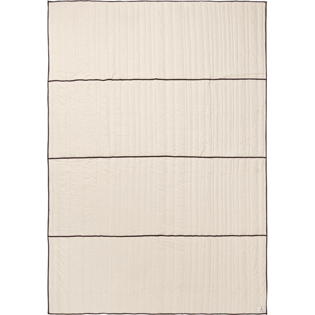 ferm LIVING Økologisk Bomull Vari Single 260x180 cm Sengeteppe Beige, Natur, Brun (260x)