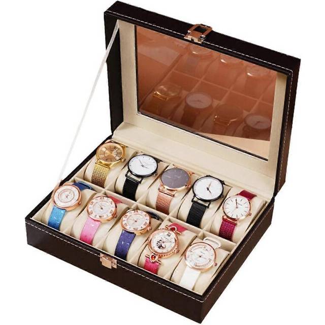 Jojomino Leather Watch Storage Display Box 10 Grid