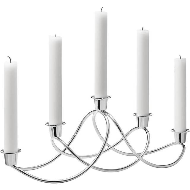 Georg Jensen 5-Armet Sølv Rustfritt Stål Lysestake 14.3cm