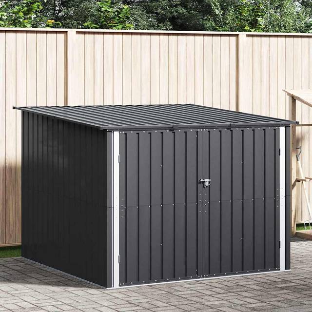 vidaXL Sykkelskjul 3 pcs Antrasitt 215 x 206 x 157 cm Metall