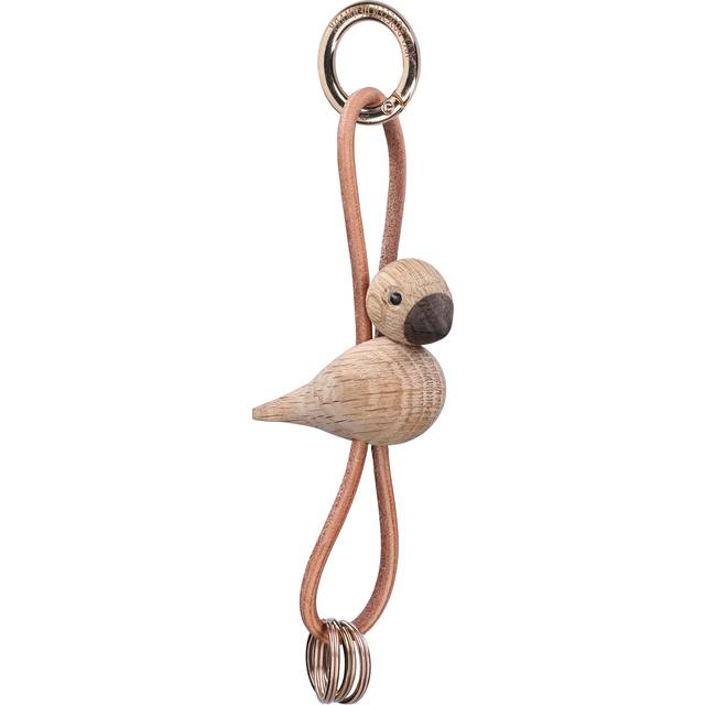 Kay Bojesen Fugl Nøkkelring 6x45x3 cm Gull Natur Eik