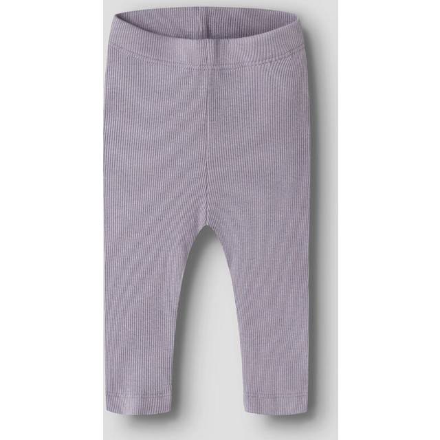 Name It Basic Rib Leggings Lavender Gray