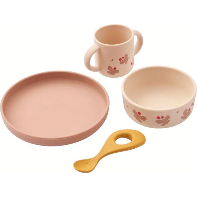 Liewood Butterfly Apple Blossom Vivi Printed Tableware Set 4 Deler