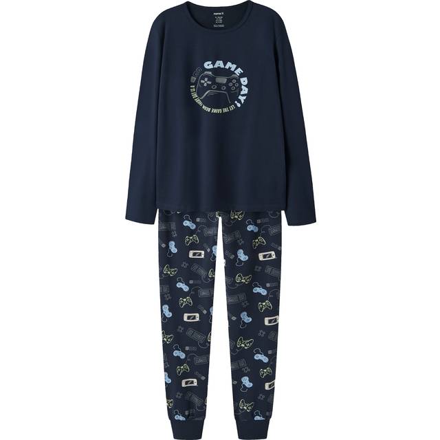 Name It Økologisk Bomull Pysjamassett Nkmnightset Navy Blazer