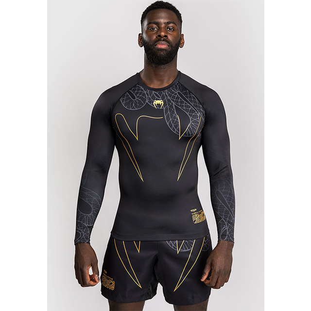 Venum Serpenti Rashguard Lang Erme Svart Sølv Gull