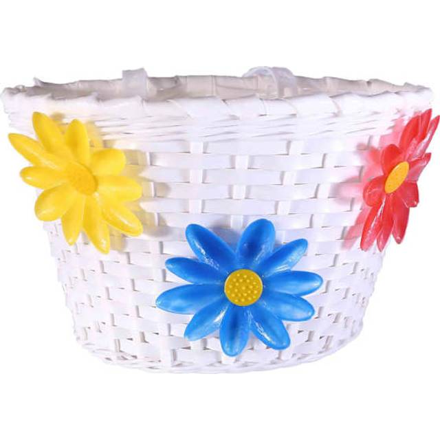 Cog Jr Plast Med Blomster Hvit Kurv