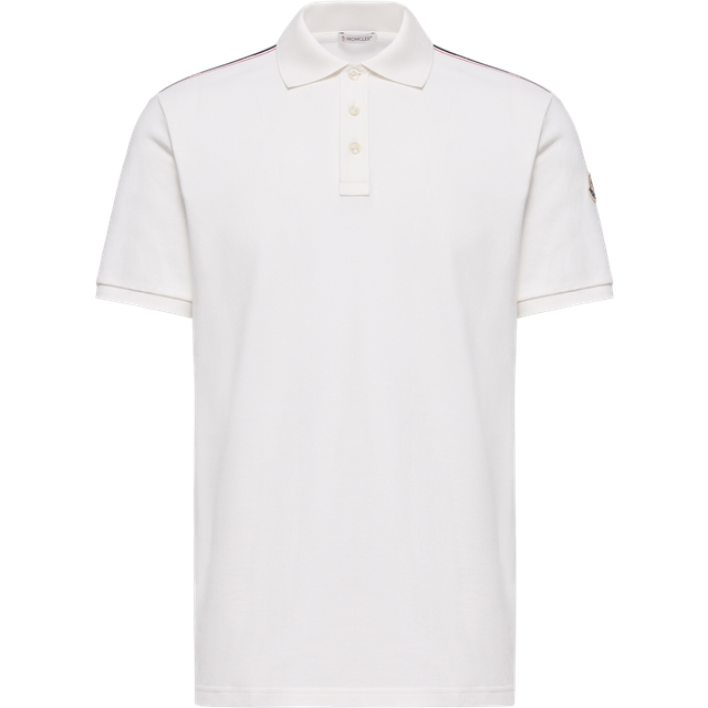 Moncler Tricolore Shoulder Polo - White