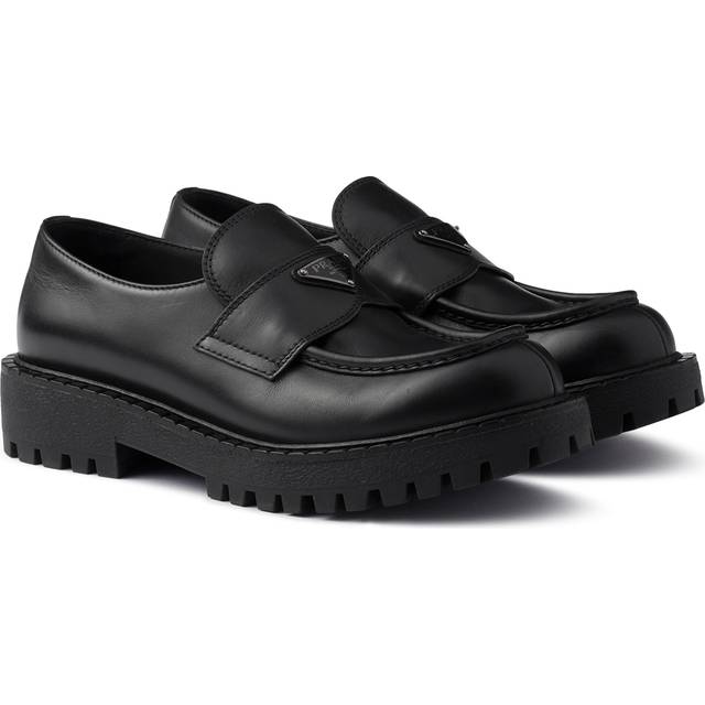 Prada Brushed Leather Loafers