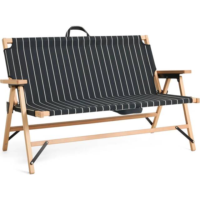 Hay Outdoor Market Folding Sofa Black Beige Stripe Hagesofa