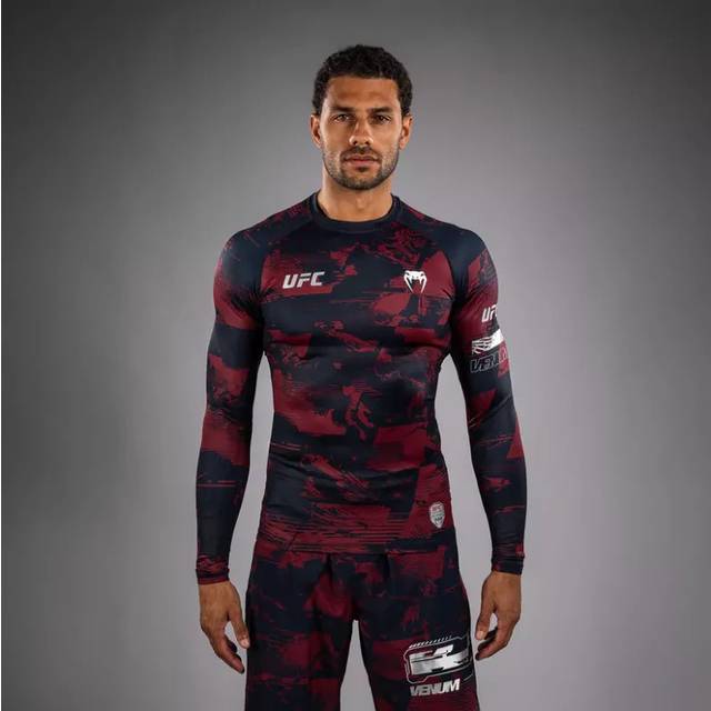 Venum UFC Zenith Fight Week Rashguard Lang Erme - Blå Rød Grå