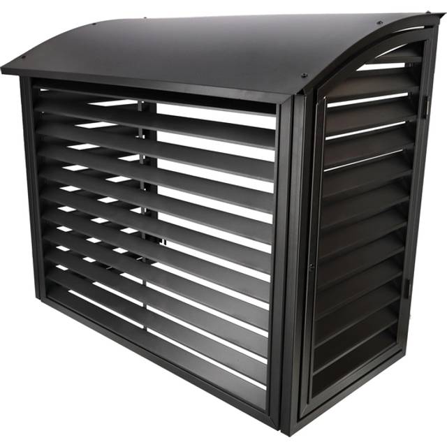 Grøntklima Varmepumpehus Metall Standard Matt Sort