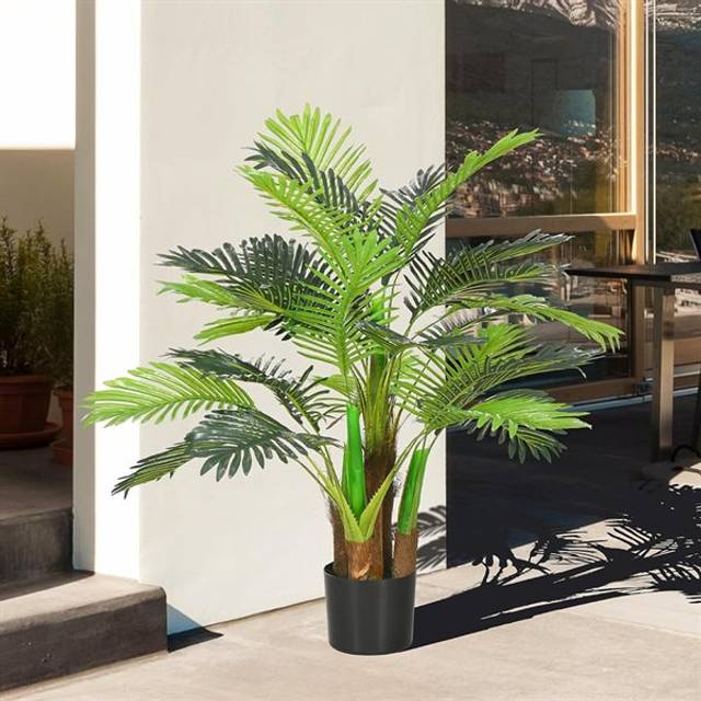 Homcom Palme 100 cm Naturtro Kunstig plante