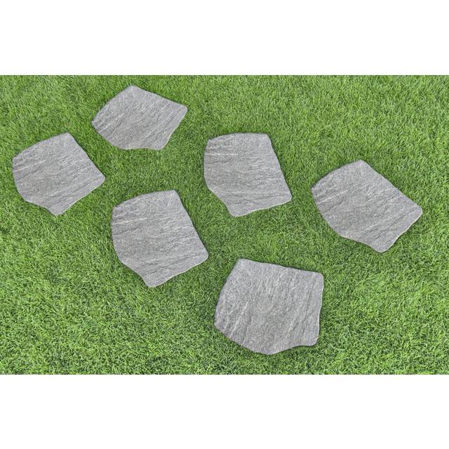 Markstein Steppingstone Holz 420x360x20mm Grå