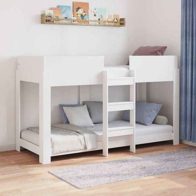 vidaXL Køyeseng for Barn Hvit 75 x 190 cm Køyeseng
