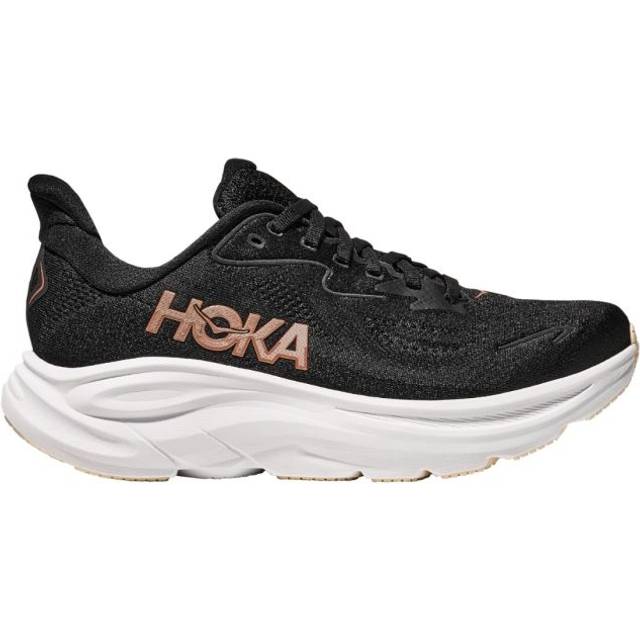 Hoka Women's Clifton 10 Road Running Shoes - Black/Rose Gold