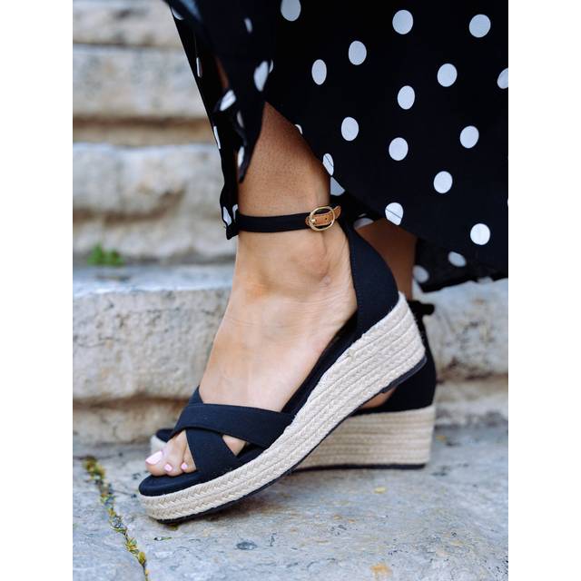 Roberto Rosso Azra Espadrille Wedge - Black