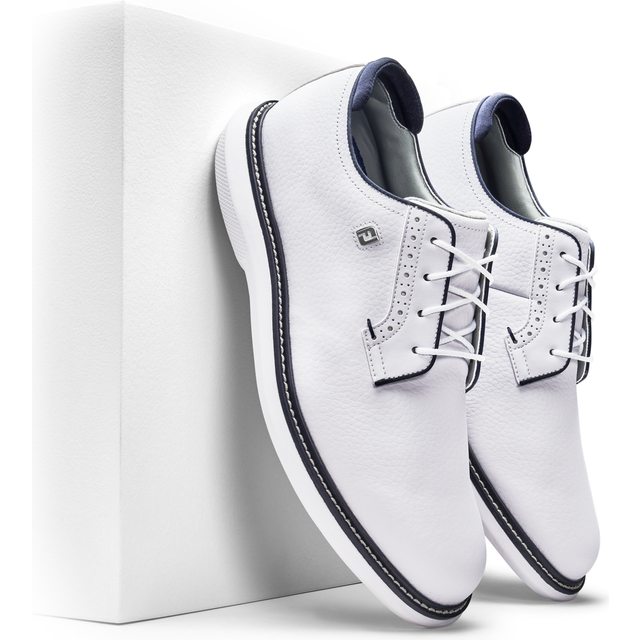 FootJoy Fj Traditions Spikeless Blucher - White/White/Navy