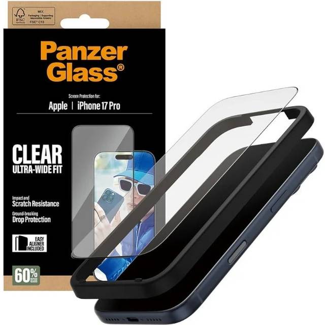 PanzerGlass Ultra-Wide Fit Skjermbeskytter iPhone 17 Pro