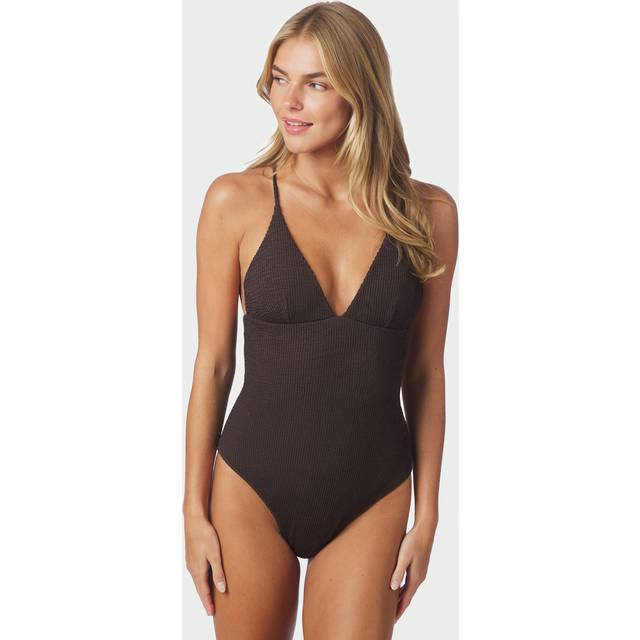 Neo Noir Skin Sand Crepe Swimsuit Badedrakter - Dark Brown