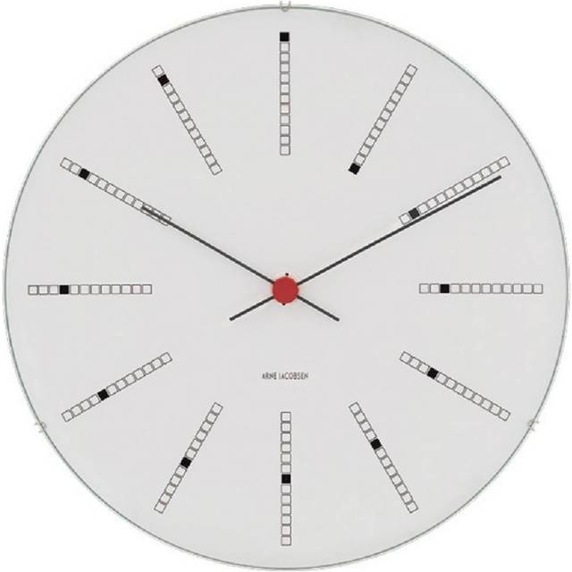 Arne Jacobsen Bankers White Veggklokke 29cm
