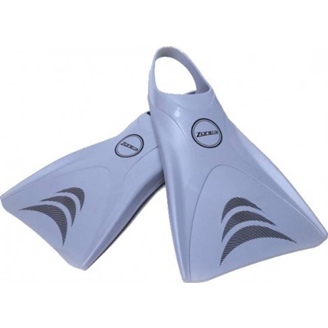 Zone3 Silicone V-Flex Ergo Swim Training Fins - Silver