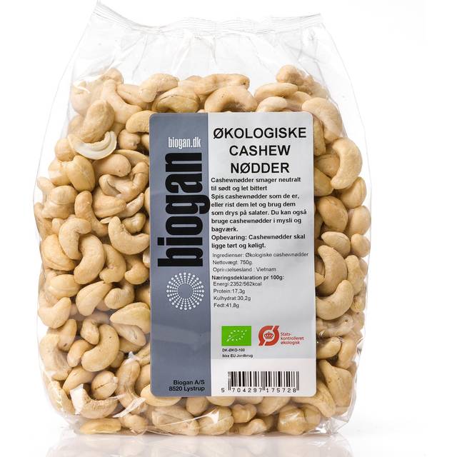 Biogan Organic Cashewnuts 750g 1pakk
