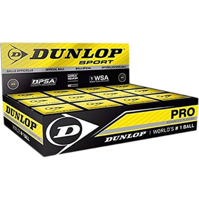 Dunlop Sport 700108 Squashball Gul Prikk 12 Stk