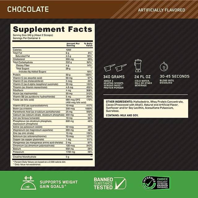 Optimum Nutrition Serious Mass - bild 3