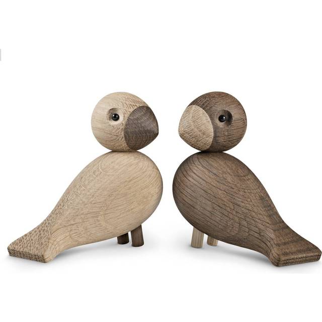 Kay Bojesen Lovebirds Oak Pyntefigur 8.8cm 2st