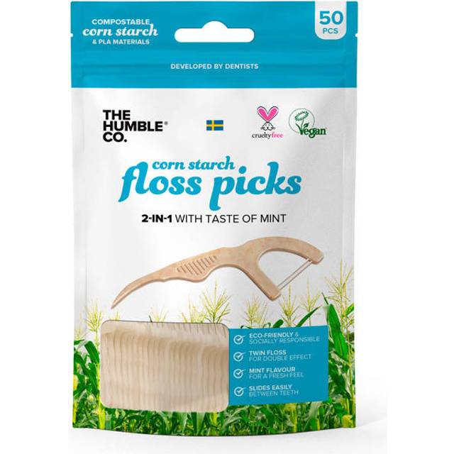 The Humble Co. Dental Floss Picks Mint 50pcs