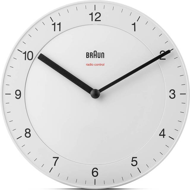 Braun BC06 White Veggklokke 20cm
