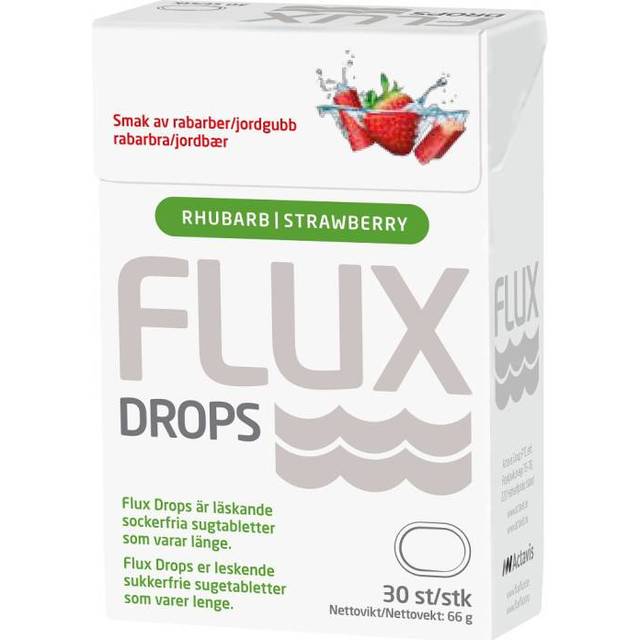 Flux Drops Rabarbra Jordbær 30 Stk