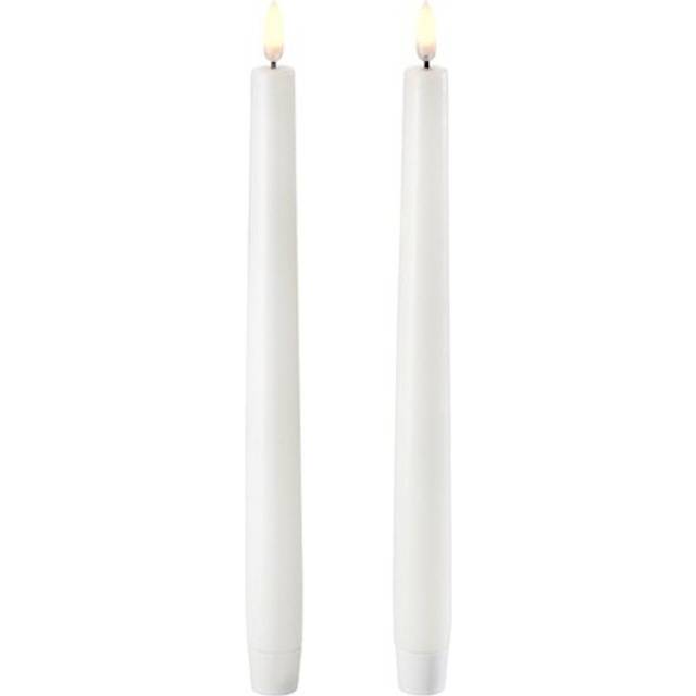 Uyuni Taper White LED-lys 25.5cm 2st